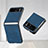 Soft Silicone Gel Leather Snap On Case Cover SD1 for Motorola Moto Razr 40 5G Blue