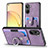 Soft Silicone Gel Leather Snap On Case Cover SD1 for Realme 10 4G Clove Purple