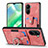 Soft Silicone Gel Leather Snap On Case Cover SD1 for Realme C33 (2023)