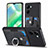 Soft Silicone Gel Leather Snap On Case Cover SD1 for Realme C33 Black