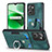 Soft Silicone Gel Leather Snap On Case Cover SD1 for Realme C35 Green