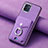 Soft Silicone Gel Leather Snap On Case Cover SD1 for Samsung Galaxy A03 Purple