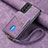 Soft Silicone Gel Leather Snap On Case Cover SD1 for Samsung Galaxy S23 5G Clove Purple