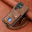 Soft Silicone Gel Leather Snap On Case Cover SD1 for Samsung Galaxy S24 Ultra 5G Brown