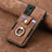 Soft Silicone Gel Leather Snap On Case Cover SD1 for Xiaomi Redmi Note 12S Brown