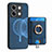 Soft Silicone Gel Leather Snap On Case Cover SD1 for Xiaomi Redmi Note 13 5G Blue