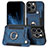 Soft Silicone Gel Leather Snap On Case Cover SD10 for Apple iPhone 14 Pro Blue