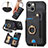 Soft Silicone Gel Leather Snap On Case Cover SD12 for Apple iPhone 14 Black