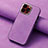 Soft Silicone Gel Leather Snap On Case Cover SD13 for Apple iPhone 13 Pro Max Clove Purple