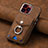 Soft Silicone Gel Leather Snap On Case Cover SD15 for Apple iPhone 14 Pro Brown