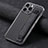 Soft Silicone Gel Leather Snap On Case Cover SD2 for Apple iPhone 15 Pro Max Black