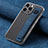 Soft Silicone Gel Leather Snap On Case Cover SD2 for Apple iPhone 15 Pro Max Blue
