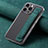 Soft Silicone Gel Leather Snap On Case Cover SD2 for Apple iPhone 15 Pro Max Green
