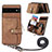 Soft Silicone Gel Leather Snap On Case Cover SD2 for Google Pixel 6 5G Brown