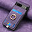 Soft Silicone Gel Leather Snap On Case Cover SD2 for Google Pixel 7 5G Clove Purple