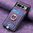 Soft Silicone Gel Leather Snap On Case Cover SD2 for Google Pixel 7 Pro 5G Clove Purple