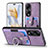 Soft Silicone Gel Leather Snap On Case Cover SD2 for Huawei Honor 90 Pro 5G Clove Purple