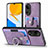 Soft Silicone Gel Leather Snap On Case Cover SD2 for Huawei Honor X7 Clove Purple