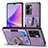 Soft Silicone Gel Leather Snap On Case Cover SD2 for Oppo A77 5G Clove Purple