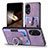 Soft Silicone Gel Leather Snap On Case Cover SD2 for Oppo A78 4G Clove Purple