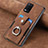Soft Silicone Gel Leather Snap On Case Cover SD2 for Realme Q3 5G Brown