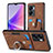 Soft Silicone Gel Leather Snap On Case Cover SD2 for Realme V23i 5G Brown