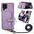 Soft Silicone Gel Leather Snap On Case Cover SD2 for Samsung Galaxy A12 5G Clove Purple