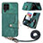 Soft Silicone Gel Leather Snap On Case Cover SD2 for Samsung Galaxy A12 5G Green