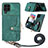 Soft Silicone Gel Leather Snap On Case Cover SD2 for Samsung Galaxy A12 Green