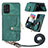 Soft Silicone Gel Leather Snap On Case Cover SD2 for Samsung Galaxy A32 5G Green