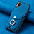Soft Silicone Gel Leather Snap On Case Cover SD2 for Samsung Galaxy M04 Blue