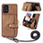 Soft Silicone Gel Leather Snap On Case Cover SD2 for Samsung Galaxy M32 5G Brown