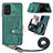 Soft Silicone Gel Leather Snap On Case Cover SD2 for Samsung Galaxy M32 5G Green