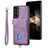 Soft Silicone Gel Leather Snap On Case Cover SD2 for Samsung Galaxy S24 5G Clove Purple