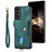 Soft Silicone Gel Leather Snap On Case Cover SD2 for Samsung Galaxy S24 5G Green