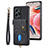 Soft Silicone Gel Leather Snap On Case Cover SD2 for Xiaomi Redmi Note 12 4G Black