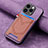 Soft Silicone Gel Leather Snap On Case Cover SD3 for Apple iPhone 13 Pro Clove Purple