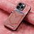 Soft Silicone Gel Leather Snap On Case Cover SD3 for Apple iPhone 15 Pro Max Pink