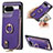 Soft Silicone Gel Leather Snap On Case Cover SD3 for Google Pixel 8 5G Purple