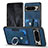 Soft Silicone Gel Leather Snap On Case Cover SD3 for Google Pixel 8 Pro 5G Blue