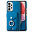 Soft Silicone Gel Leather Snap On Case Cover SD3 for Samsung Galaxy A13 4G Blue