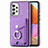 Soft Silicone Gel Leather Snap On Case Cover SD3 for Samsung Galaxy A32 4G Purple