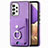 Soft Silicone Gel Leather Snap On Case Cover SD3 for Samsung Galaxy A32 5G Purple