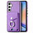 Soft Silicone Gel Leather Snap On Case Cover SD3 for Samsung Galaxy A34 5G Clove Purple