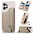 Soft Silicone Gel Leather Snap On Case Cover SD3 for Xiaomi Redmi Note 12 4G Khaki