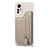 Soft Silicone Gel Leather Snap On Case Cover SD3 for Xiaomi Redmi Note 12S Khaki