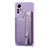 Soft Silicone Gel Leather Snap On Case Cover SD3 for Xiaomi Redmi Note 12S Purple