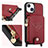 Soft Silicone Gel Leather Snap On Case Cover SD4 for Apple iPhone 14 Plus Red