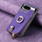 Soft Silicone Gel Leather Snap On Case Cover SD4 for Google Pixel 8 5G Purple