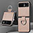 Soft Silicone Gel Leather Snap On Case Cover SD4 for Motorola Moto Razr 40 5G Khaki